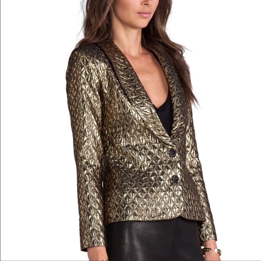 DOLCE VITA Gold Blazer Size XS